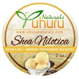 Uhuru Naturals Unique Certified Organic East African Shea Nilotica Butter Imported from Nile River Region - Check out our pictures that show how it looks at room temperature (4oz)