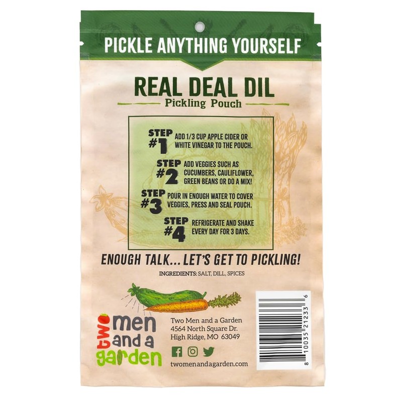 Two Men and a Garden Pickling Pouch Real Deal Dill