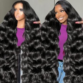 SPOU 13x6 Body Wave Lace Front Wigs Human Hair for Women Glueless Wigs Pre Plucked Brazilian 180% Density HD Lace Frontal Human Hair Wigs