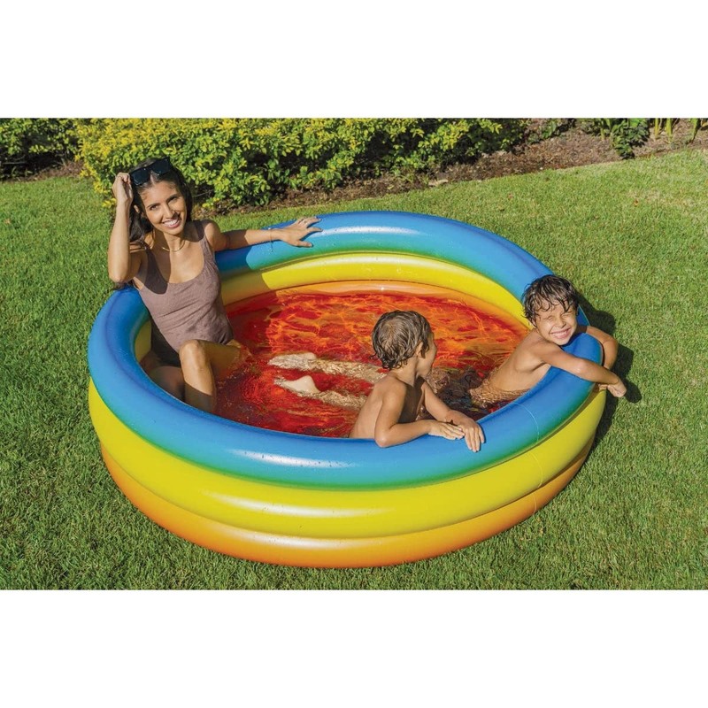 Poolcandy Inflatable Sunning Pools for up to 3 Adults (Rainbow