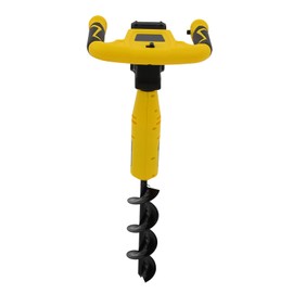 VPABES 350W Electric Post Hole Digger Earth Auger Dig Drill Hole Fence Post Hole Digging Machine, Cordless Battery-Powered Tree Planting Auger with 11.8" Digging Auger Bit&Battery&Charger, 550rpm