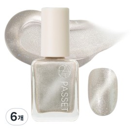 Facet Celebrity Nail Polish, 95 Magnetic Champagne Silver, 6 Pieces, 8ml / 파셋 셀럽 네일 폴리쉬, 95 마그네틱 샴페인 실버, 6개, 8ml