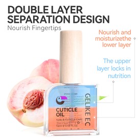 Gelike ec Cuticle Oil Nail: Pflege für Nägel & Nagelhaut Nagelöl für Nagelpflege Mit Bio-Ölen & Vitamin E Vegan Glättet und Stärkt Nährende Nägel 16ml Pfirsich