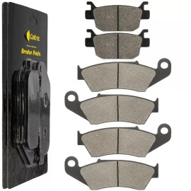 Caltric Front and Rear Brake Pads for Honda ATV TRX700XX 2008-2009