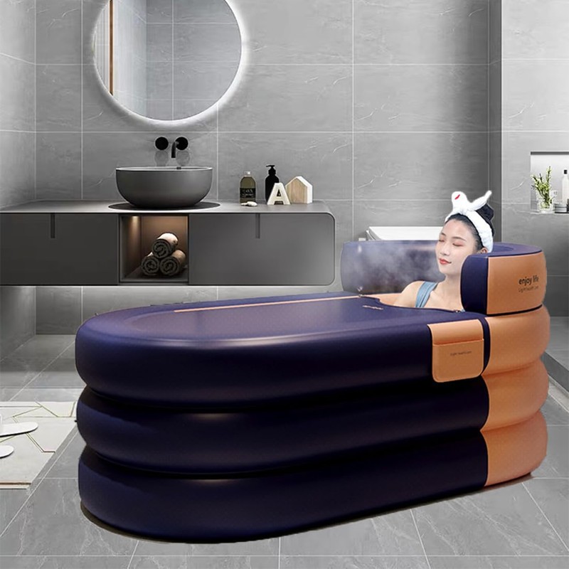 Foldable Portable Soaking Inflatable Bathtub with Electric Air Pump,Eco-Friendly Bathing