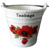 Poppy Teabag Tidy Bucket Shaped Teabag Tidy in Choice of