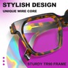 VISOONE 2 Pack Rectangle TR90 Blue Light Blocking Glasses Computer