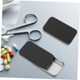 ABOOFAN 6pcs Slide Top Tin Box Metal Storage Container for Jewelry Craft Organizers Metal Box Lid for Candy