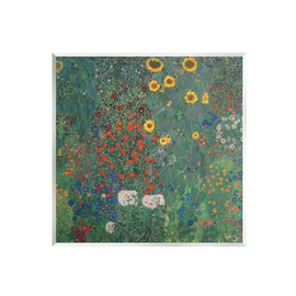 Stupell Industries Modern Flower Garden Collage Wood Wall Art, Design by Gustav Klimt