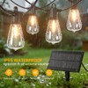 100FT Solar String Lights Outdoor Waterproof IP65 with USB-Charging ,