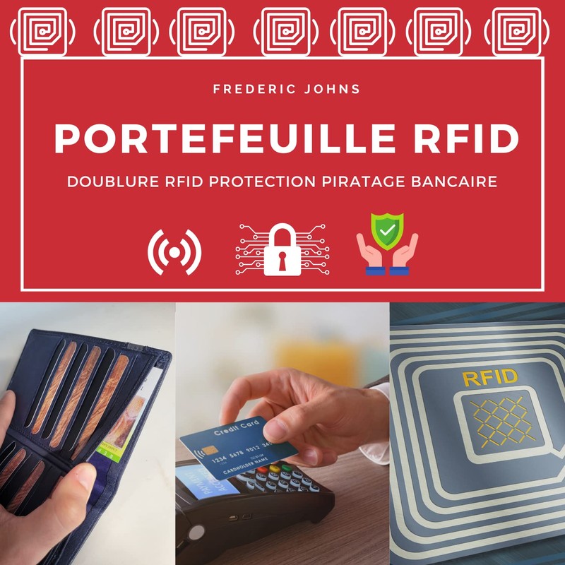 Frédéric Johns® - Large Classic Men's Leather Wallet - RFID