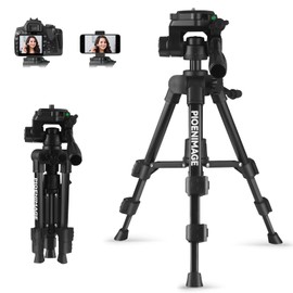 PIOENIMAGE 25 inch Mini Tripod for Camera, Small Tripod for Camera and Phone, Travel Stand for Photography, Video Recording, Compatible with DSLR, Smartphone, Spotting Scopes