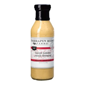 Terrapin Ridge Farms Gourmet Bacon Tomato Ranch Dressing, Fish and Poultry Marinade, and Dipping Sauce – One 12 Fluid Ounce Bottle