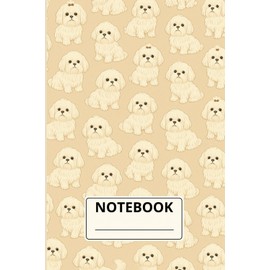 Cute and Repetitive Design for Dog Lovers. Composition Notebook 6x9" 100 Blank Pages. Ideal Gift for Dog Lovers, Maltese Owners Shih Tzu Owners and ... Journaling, Sketching and Everyday Writing