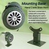 YuYBrightmi Base Mount Hand Crank Alarm Hand Crank Air Raid