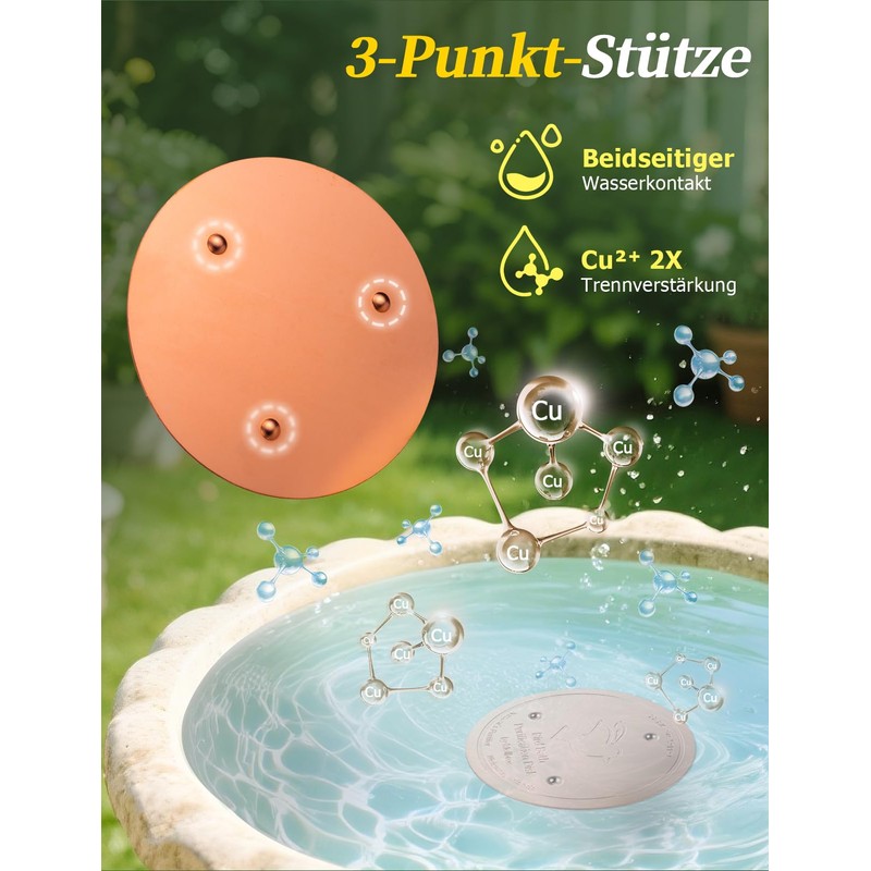 Mellbree Bird Bath Cleaner Copper Plate - 14 Days Clear