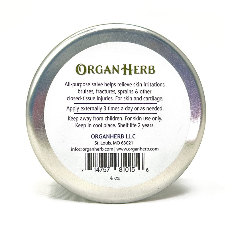 Organic Comfrey Muscle & Joint Salve 4 oz - Natural