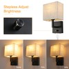 wkeessee Bedside Wall Mount Light with Dimmer Switch and Two