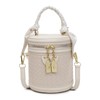 Woven Crossbody Bags for Women Weave Bucket Cylinder Purses Small