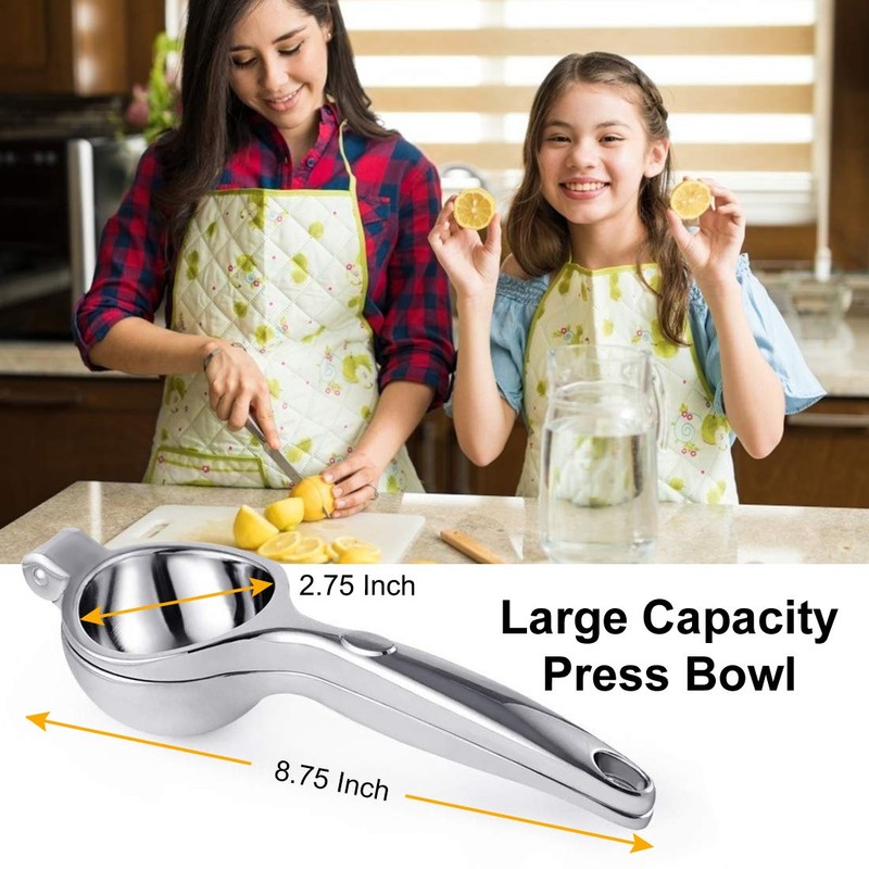 Beeyoka Lemon Squeezer Stainless Steel,Premium Manual Fruit Juicer with Heavy
