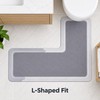 L-Shaped Diatomaceous Earth Bathroom Mat for Shower Entry – Absorbent