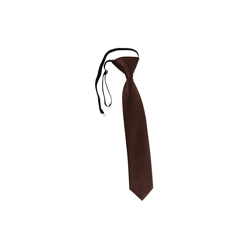 TigerTie Children's Tie in Plain - Tie Pre-Tied with Elastic