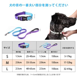 Petilet Dog Leash & Collar, Dog Collar Leash for Small, Medium and Large Dogs, Stylish, Adjustable Collar, Reflective, Stretchable, Harness, Lightweight, Breathable, Training, Walking, Running, Pet