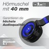 TECHMADE Foldable Bluetooth Headphones with Built-in Microphone - Hi-Fi Stereo