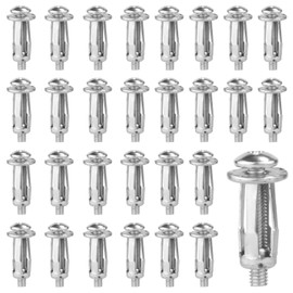 80pcs Expansion Screw Petal Nuts, M4x25mm Hollow Wall Anchors Heavy Duty Jack Nut for Drywall Sheetrock Iron Sheet Thin & Soft Wall, Metal