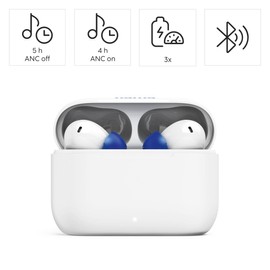 Hama Bluetooth Kopfhörer (kabellos, TWS-Kopfhörer, Active Noise Cancelling, Earbuds mit Ladestation, ENC, In-Ears, USB-C Schnellladen, Bluetooth-Headset, App-/Sprachsteuerung, Touch Control) weiß