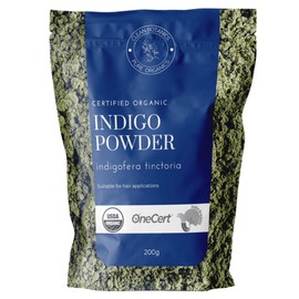 200g Organic Certified Indigo Powder 100% Pure Mendhi Hair Colour Triple Sifted Black Hair Dye
