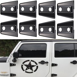 opar Cubierta Negra de la bisagra de la Puerta de 8PCS para 2007-2017 Jeep Wrangler 4 Door