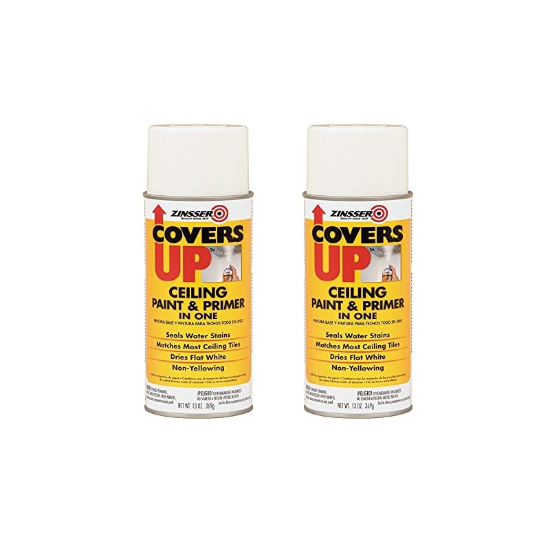 03688 Covers Up Stain Sealing Ceiling Paint, White (2 Count