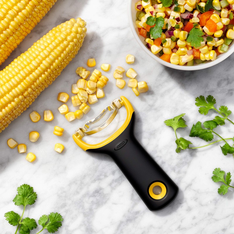 OXO Good Grips Corn Prep Peeler, Black, Yellow, One Size