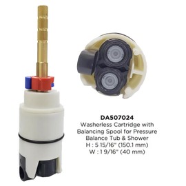 GA507024 Compatible with Gerber Plumbing Washerless Cartridge and Balancing Spool;Compatible With Tub And Shower Pressure Balance Valves