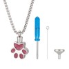 NBEADS Pet Cremation Jewelry for Ashes, Paw Print Pet Urn