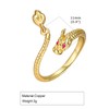 xuanhang Golden Dragon Cocktail Open Rings for Women,Unique 18k Gold