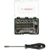 Bosch Bit- and Ratschenset 28tlg. with Bithalter-Schraubendreher 2607017331