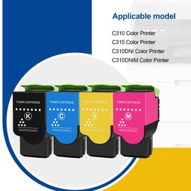 C310 C315 Extra High Capacity Toner Cartridge Compatible for 006R04356 006R04357 006R04358 006R04359 Replacement for Xerox C310 C315 C310DNI C310DNIM Color Printer Black Cyan Magenta Yellow 4 Pack