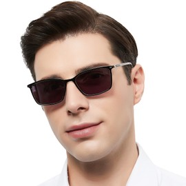 OCCI CHIARI Retro Oversized Reading Sunglasses Men Stylish Full Lens Sun Readers 1.0 1.25 1.5 1.75 2.0 2.25 2.5 2.75 3.0 3.5 (Black+Transparent,125)