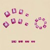 IMRAIN Purple Press on Toenails Short Square Fake Toe Nails