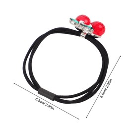 Healeved Fashionable Cherry Ponytail Holders Elastic Hair Bands Hair Jewelry Ties Ponytail Holder Crystal