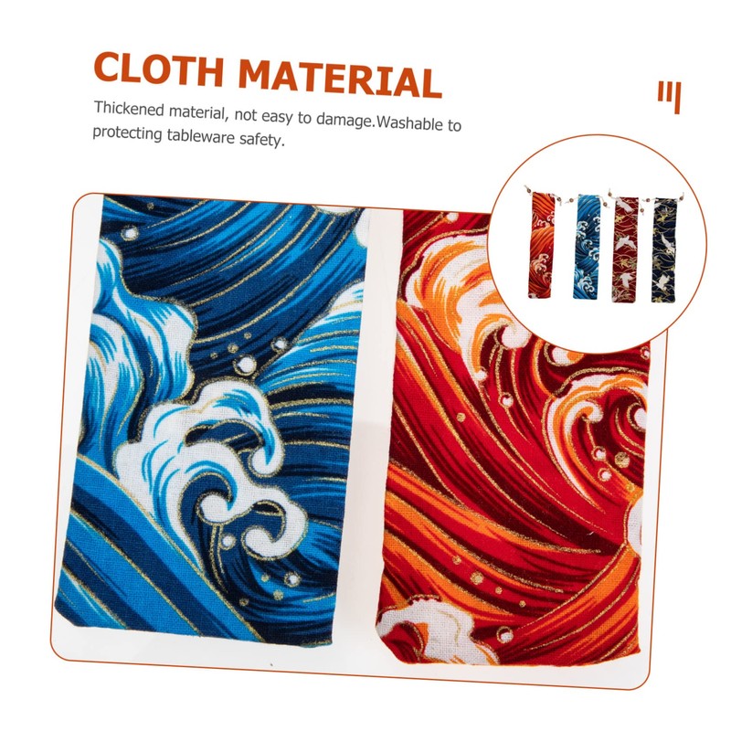 BESPORTBLE Sets Japanese Chopstick Fork Storage Pouches Cutlery Bags for