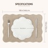 AHHFSMEI Faux Linen Placemats Set of 6 Heat Resistant Non-Slip