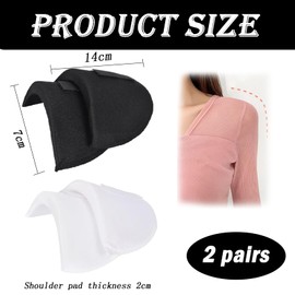 YREYBN 2 Pairs Shoulder Pads, Shoulder Pads For Women, Shoulder Strap Pad, Shoulder Pads For Women Clothes Anti-Slip Detachable Foam Shoulder Pad For Suit Clothing Coat Blazer Suit T-Shirt