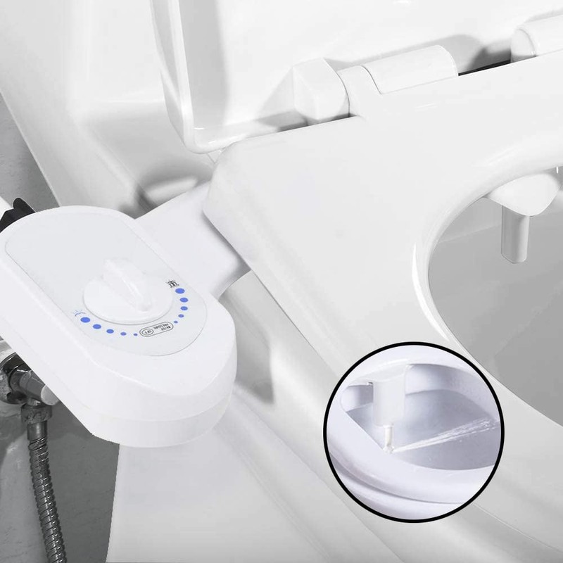 Deco Essentials Non-Electric Single Nozzle Toilet Seat Bidet for Standard