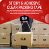 G4GADGET Pack of 3 Clear Packing Tape - Heavy Duty