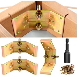 Pisman Table Leg Corner Bracket with Hanger Bolt Driver,Provide Strong Support for Legs and Skirts, Used to Strengthen Rickety Bench Legs, Dining Repair Desks