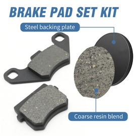 JUUDDENPARTS ATV Rear Disc Brake Pads, Robust Rear Disc Brake Pad Set, Fit for ATV Dirt Bike Quad Go Kart 4 Wheeler 50cc 70cc 90cc 110cc 125cc Brake Pads