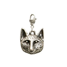 Alpenflüstern AAH126 Fox Head Pendant for Charivari or Costume Necklace (Antique Silver-Colour), Non-precious metal